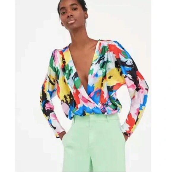 Zara abstract blouse bodysuit - Picture 1 of 13